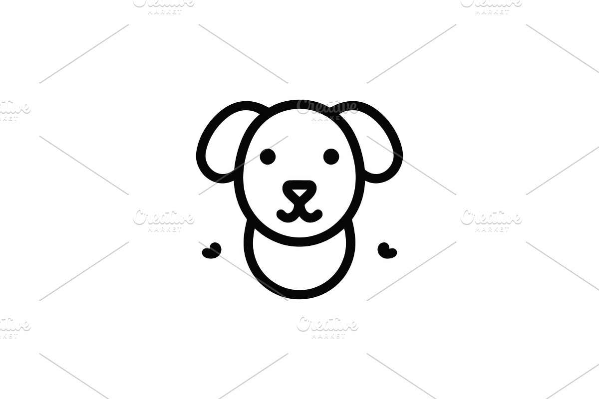 Dog head outline vector icon, a Branding & Logo Template by Vectorium Studio (Photo 2 of 2)