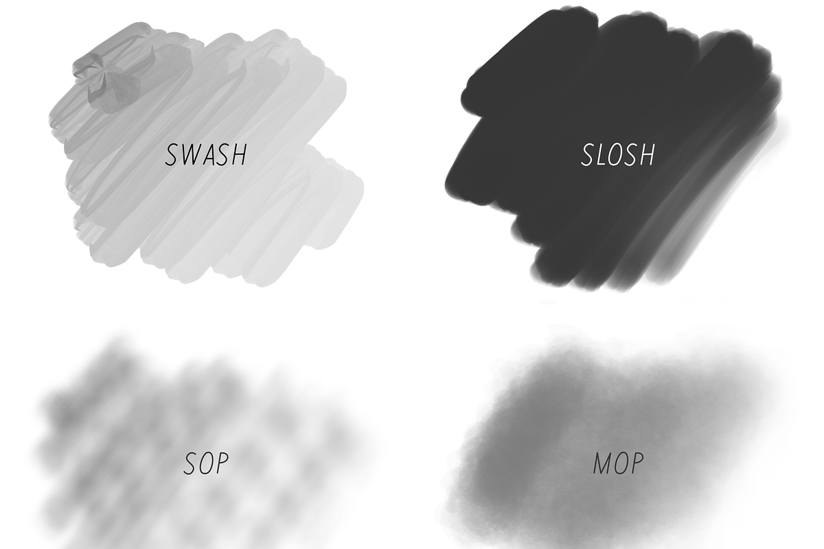 Procreate Watercolor 4-Brush Bundle preview 2