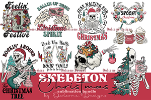 Skeleton Christmas Design Bundle