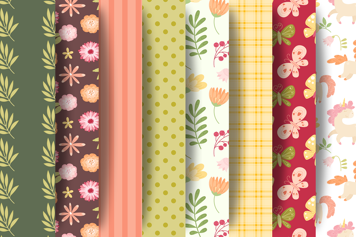 Garden Unicorns. Vector Set, an Object Graphic by Digitaliya (Photo 3 of 9)