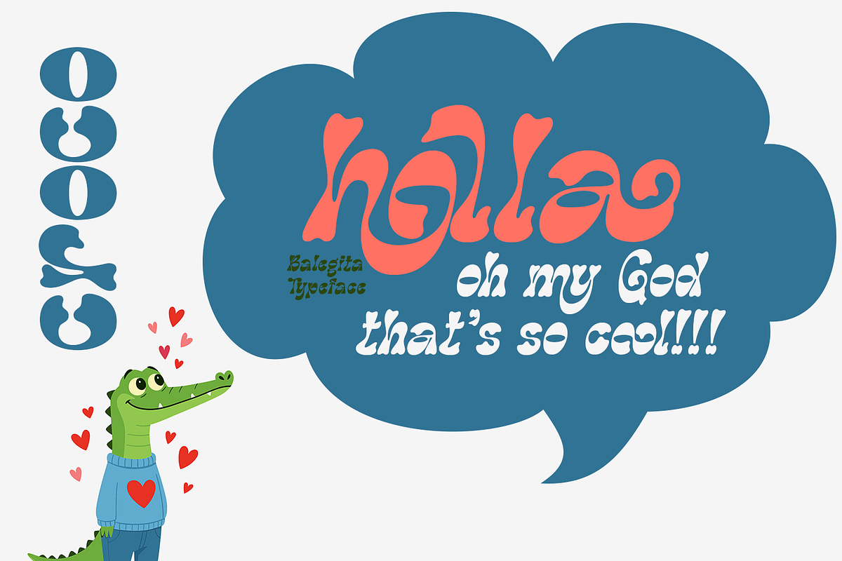 Balegita Groovy Typeface, a Font by madeDeduk (Photo 5 of 11)