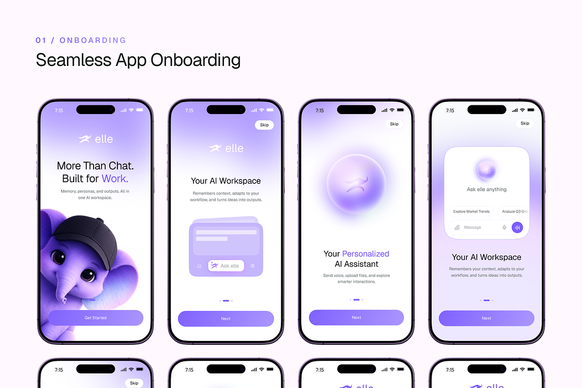 Elle AI Chat App UI Kit - Figma, an UI Kit Template by Brickclay (Photo 9 of 14)