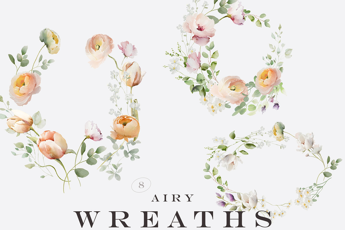 AIRY Watercolor Spring Collection, a Decorative Illustration by Muse Artist (Photo 12 of 18)