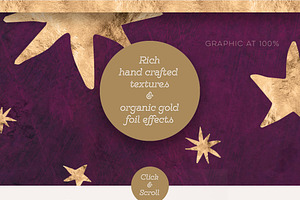 Ad Astra: Golden Hand Drawn Stars