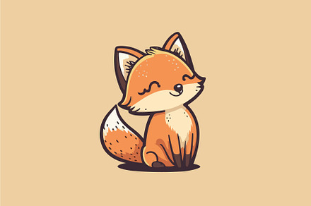 Illustration of a cute fox