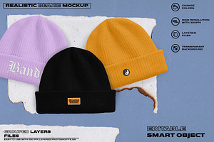 Realistic Beanie Mockup