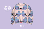 Doves rose, a Pattern Graphic by StudioSonna (Thumbnail 2 of 3)