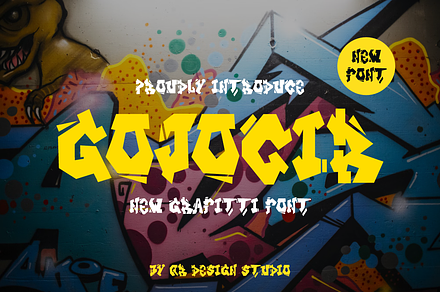 Gojocir -  Graffiti Font, a Handwritten Font by QR Design Studio