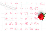 Valentines Day lettering stamps, a Brush Add-On by Let's Art (Thumbnail 3 of 5)