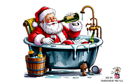 10 PNGs Funny Santa Clipart Bundle, a Graphic by Clipart Bloom (Thumbnail 3 of 17)