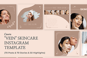 Instagram Skincare Templates Canva