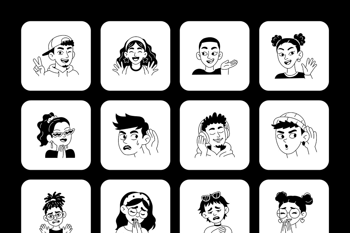 240 Facial Expressions Icons, an Outline Icon by Prosymbols (Photo 15 of 15)
