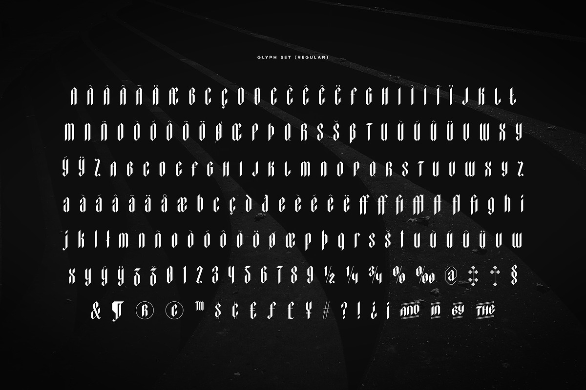 Elmwood Blackletter Display Font, a Blackletter Font by Vintage Type Company (Photo 16 of 16)