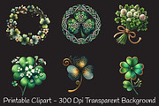 St Patrick Clover Clipart, an Illustration by RobertsArt (Thumbnail 5 of 7)