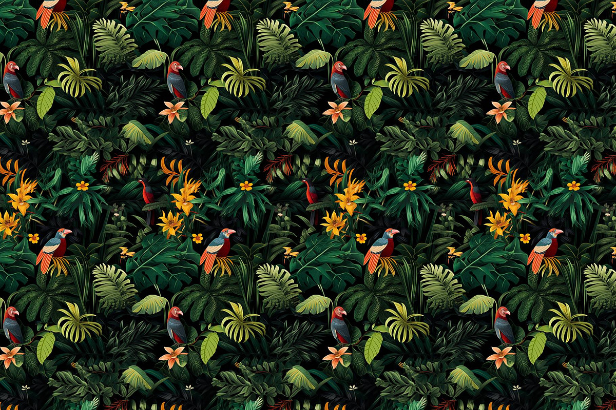 Jungle pattern, a Pattern Graphic by AlexandraTret (Photo 2 of 3)
