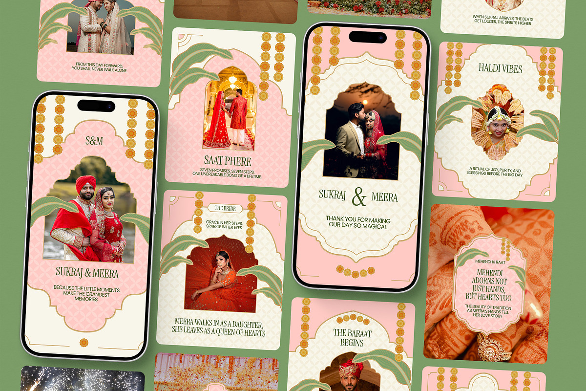 Indian Wedding Instagram Templates, a Social Media Template by Supanium Studio (Photo 5 of 5)