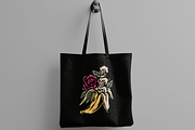 Skull with Roses and Bananas, an Object Illustration by nomlimo.com (Thumbnail 3 of 3)