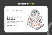 Isometric City Building Illustration, a Finance Illustration by Brickclay (Thumbnail 4 of 9)