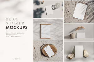 Beige Summer Mockups & Photos