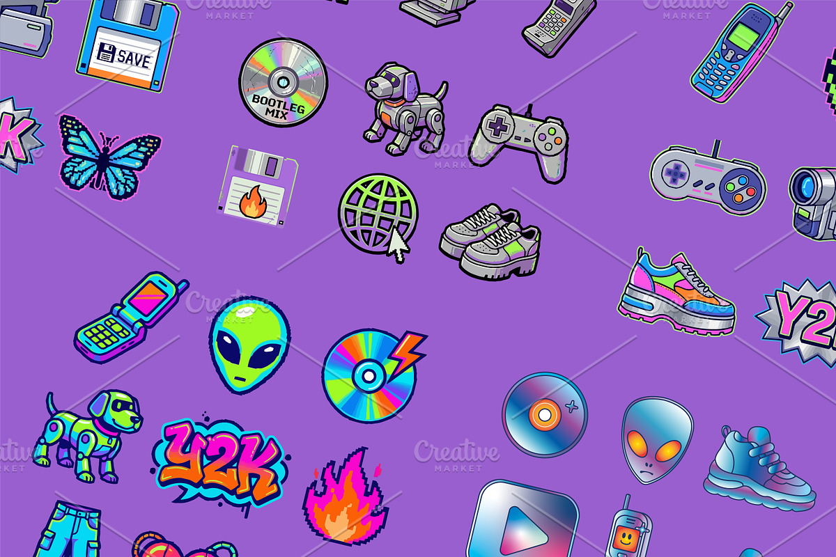 9x4 y2k botleg icon set, an Emoji Icon by Aftershift (Photo 3 of 3)