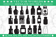 Pill Bottle Svg, Doctor, Bottle Svg, an Object Graphic by VectorWorlds (Thumbnail 2 of 3)