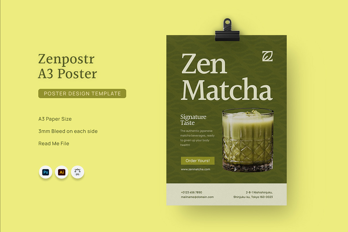 Zenpostr - Poster Template, a Poster Template by Fannan Studio (Photo 1 of 3)