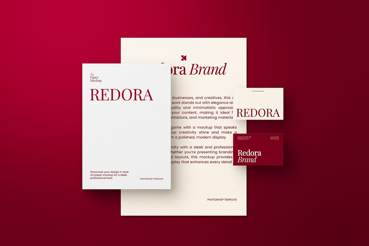 Redora Branding Mockup, an Advertising Mockup by etigma.com (Photo 7 of 37)