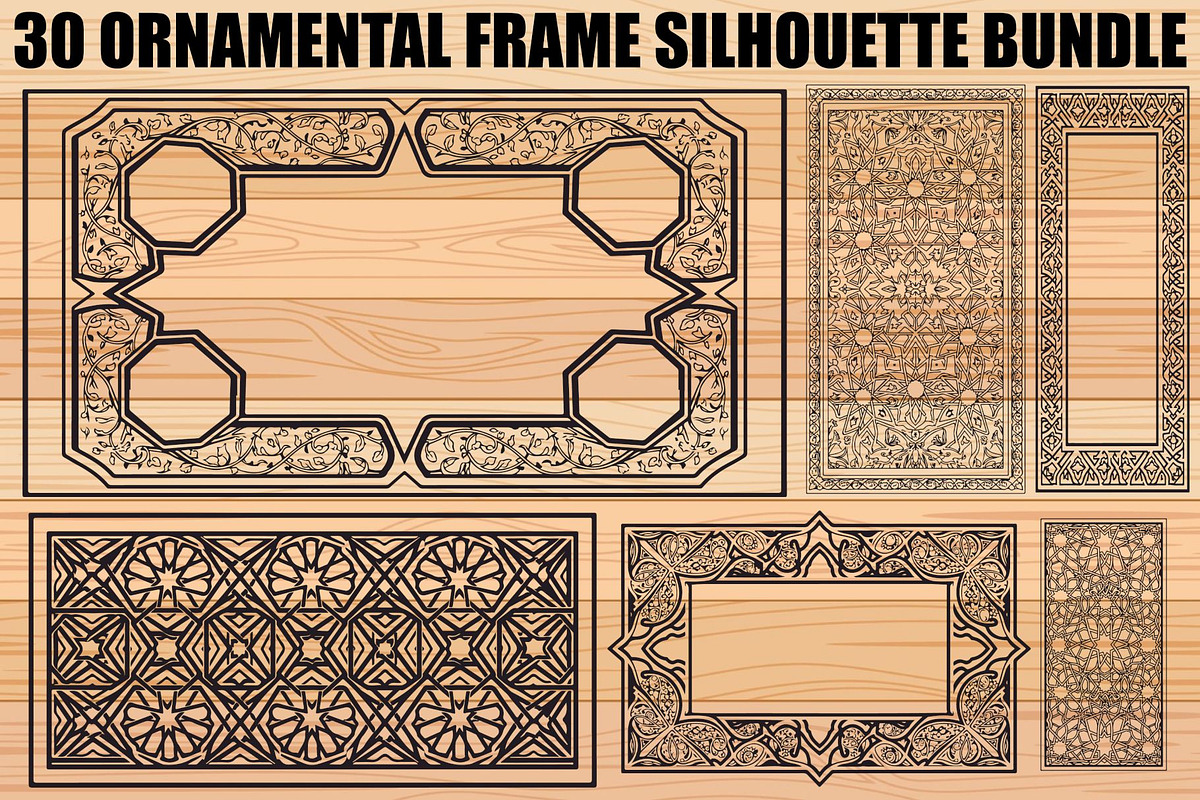 Ornamental Frame SVG Bundle, an Illustration by jahid234 (Photo 1 of 31)