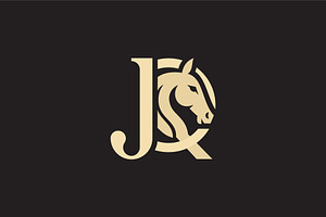 JQ or QJ logo and icon design