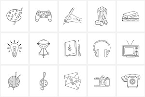 Everyday Planner Line Icon Set