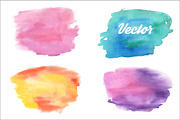 Watercolor spots and banners, a Texture Graphic by mcherevan (Thumbnail 1 of 2)