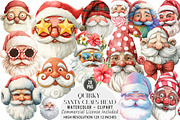 Quirky Santa Claus Head Clipart, an Illustration by DreamArtGraphic (Thumbnail 1 of 4)