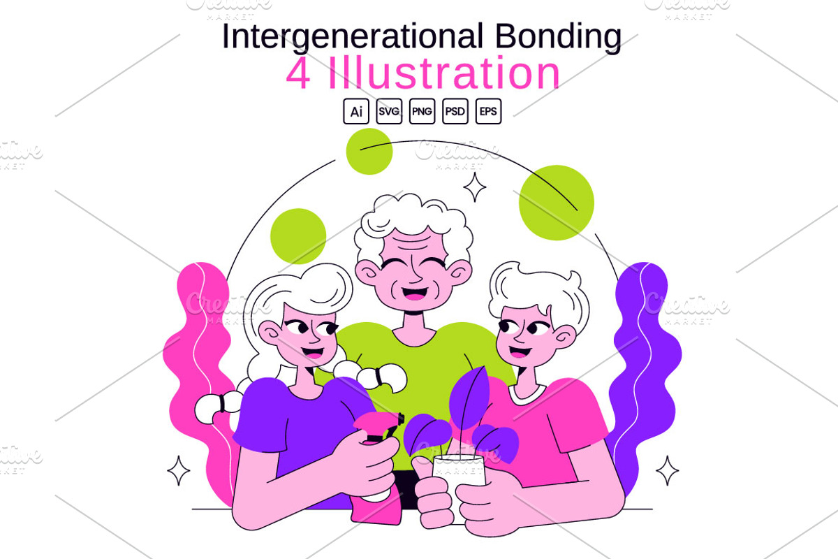 4 Intergenerational Bonding, a Person Illustration by denayunebgt (Photo 1 of 4)