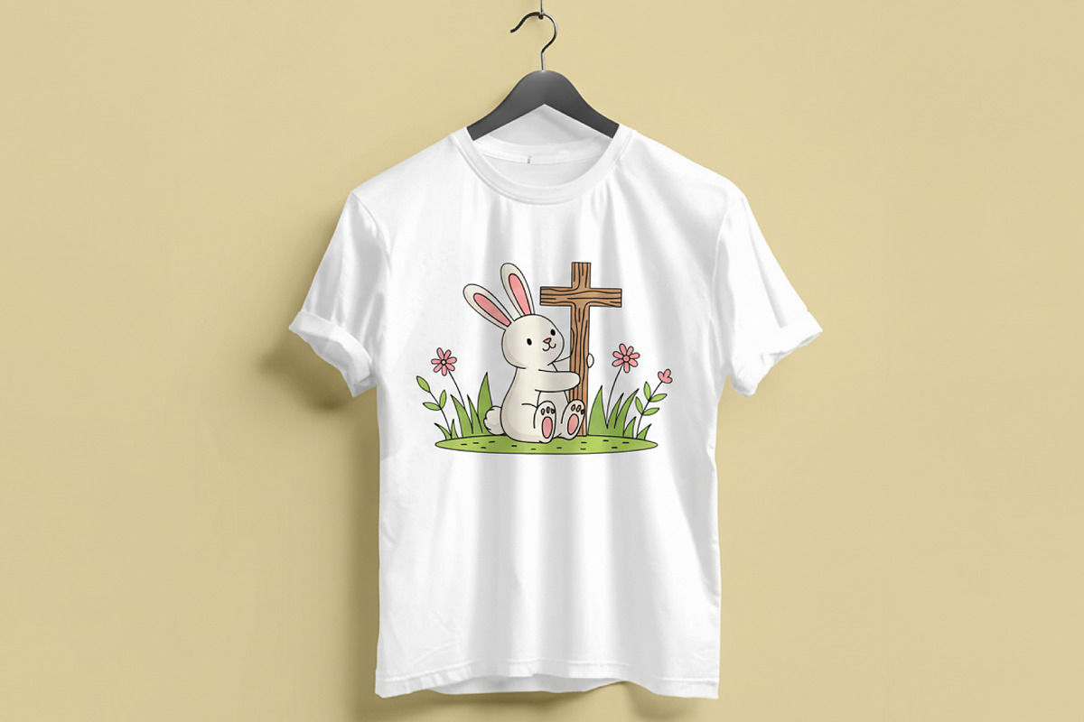 Easter Bunny with Cross Clipart Set, a Graphic by T-shirt Pond (Photo 6 of 10)