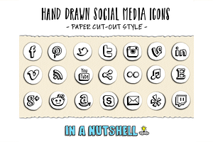 Hand Drawn Social Media Icons