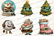 Funny Christmas  Clipart, an Illustration by DreamCafeArt (Thumbnail 6 of 8)