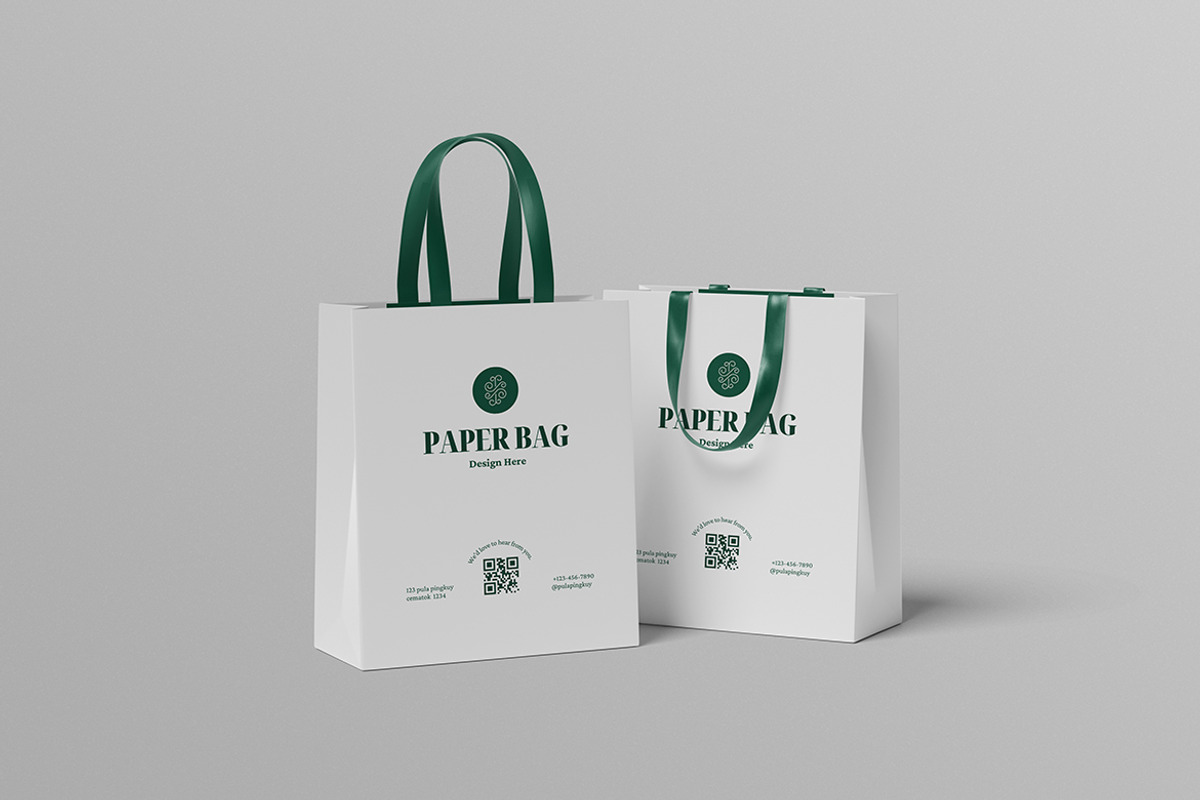 Paper Bag Mockup, a Packaging Mockup by Pikachudesign (Photo 3 of 5)