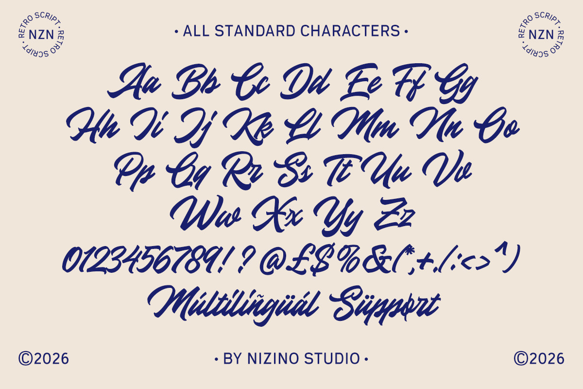 NZN Magnusa - Bold Script Font, a Font by Nizino Studio (Photo 9 of 11)