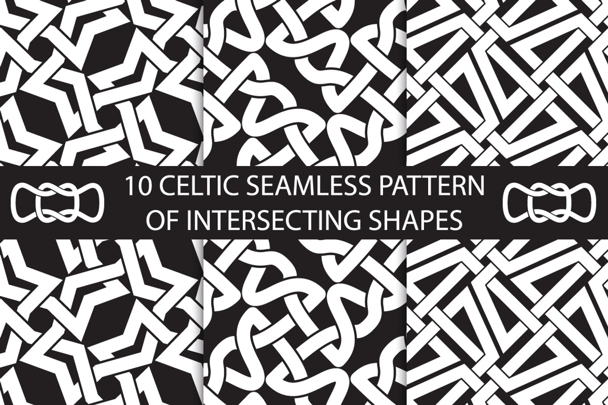 Celtic intersecting shapes patterns, a Pattern Graphic by Guten Tag Vector (Photo 2 of 5)