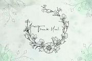 Wildflower Line Art Clipart, a Decorative Illustration by BalanceUA (Thumbnail 17 of 18)