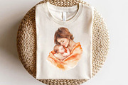Peach Mother and Child Mother's Day, an Illustration by RobertsArt (Thumbnail 4 of 7)