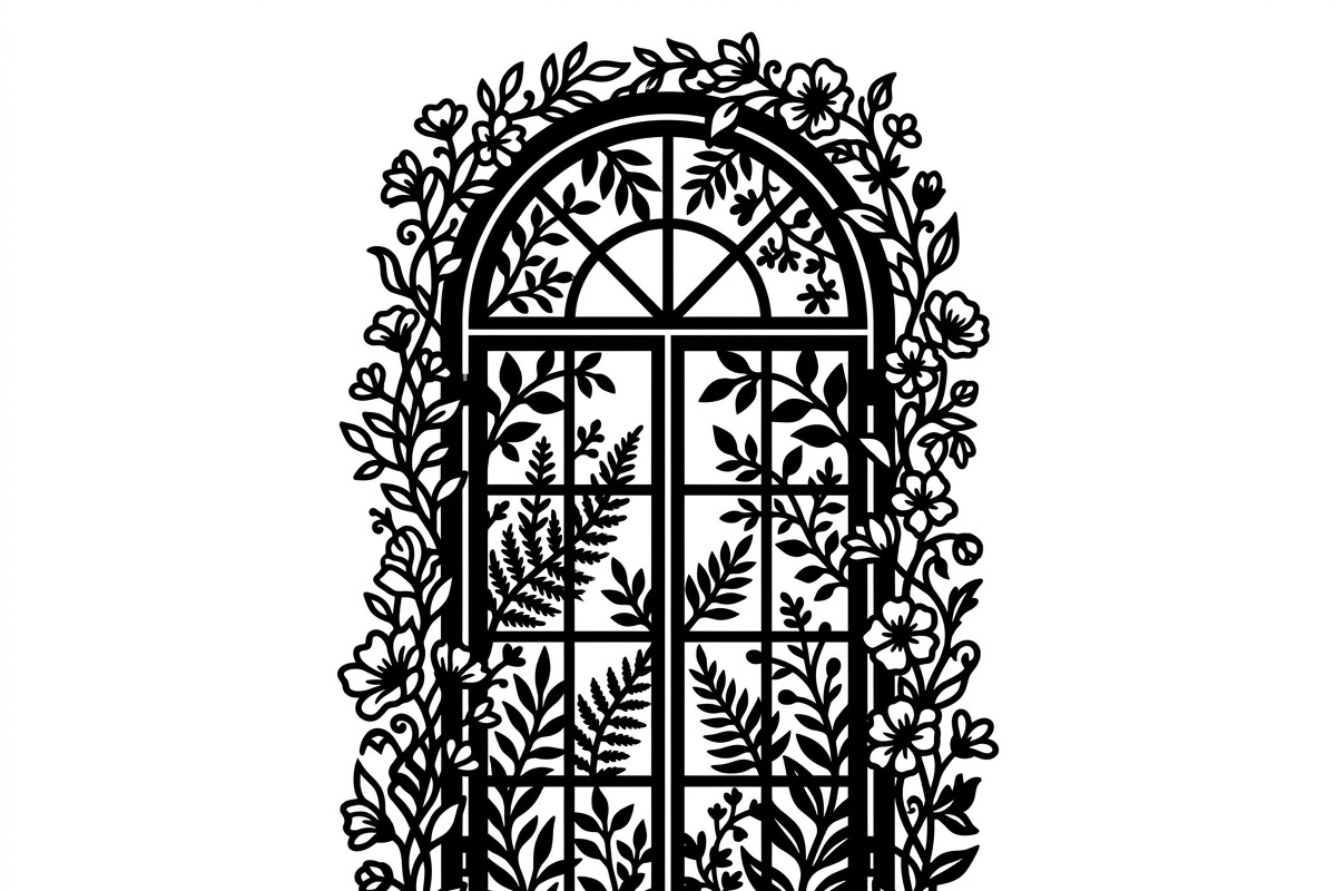 50 Floral French Window Ornament, a Decorative Illustration by Amazin_art (Photo 17 of 44)
