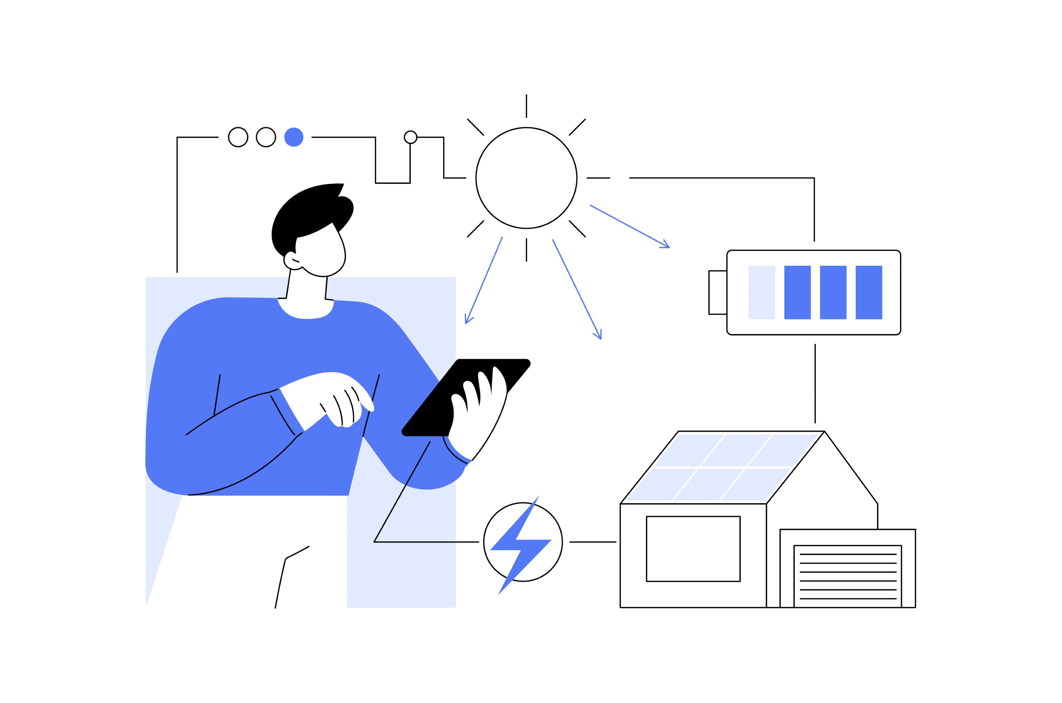Solar energy abstract concept vector, an Illustration by Visual Generation