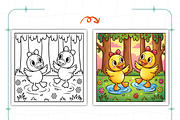 Bold and Easy Ducks Life Coloring, a Decorative Illustration by Ink Gallery (Thumbnail 4 of 8)