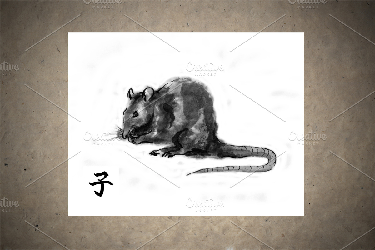 Rats Sumi-e, an Animal Illustration by StabuLaRasa illustration (Photo 2 of 18)