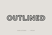 Outlined: A Hand-Lettered Font, a Sans Serif Font by Britt Fabello (Thumbnail 1 of 6)