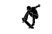 skateboard trick silhouettes showcas, an Illustration by Amazin_art (Thumbnail 22 of 31)