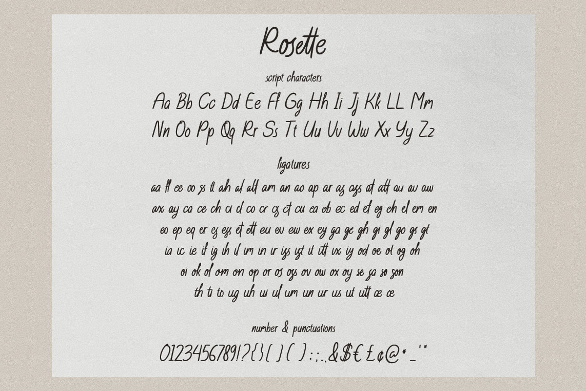Rosette - Natural Flowing Script, a Handwritten Font by dealitastudio (Photo 9 of 10)