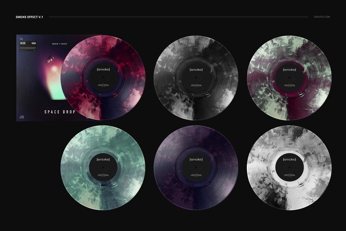 Vinyl Record & Cover Mockup Set, a Merchandise Mockup by creatsy5 (Photo 15 of 54)