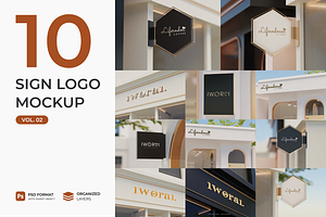 Sign logo mockup vol#02